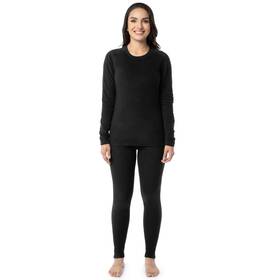 Fruit Of The Loom 14356/14357-460-l Womens Stretch Fleece Thermal Set Underwear Indigo Ocean Large