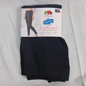 Fruit Of The Loom 196203041220 New Waffle Pant Eversoft Womens Size 2xl Xxl 20 Black