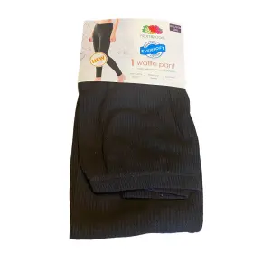 Fruit Of The Loom 196203041268 Women Waffle Knit Thermal Long John Pants Black Xxxl 3x 22 New