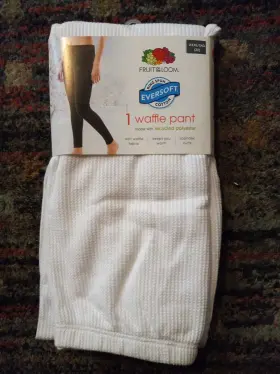 Fruit Of The Loom 196203041411 Waffle Pant Eversoft Womens Size 3xl Xxxl 22 White New
