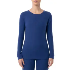 Fruit Of The Loom 196203041589 Womens Eversoft Waffle Blue Thermal Top Size M 8-10