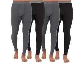 Fruit Of The Loom 196203097968 Waffle Thermal Underwear Bottom 4 Pack