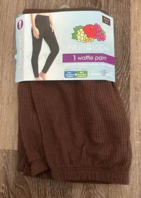 Fruit Of The Loom 196203138814 Thermal Pants Super Soft Moisture Wicking Brown Womens Xs 0-2
