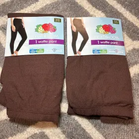 Fruit Of The Loom 196203138852 2 Women S Size Xl Waffle Thermal Bottoms Pant Brown