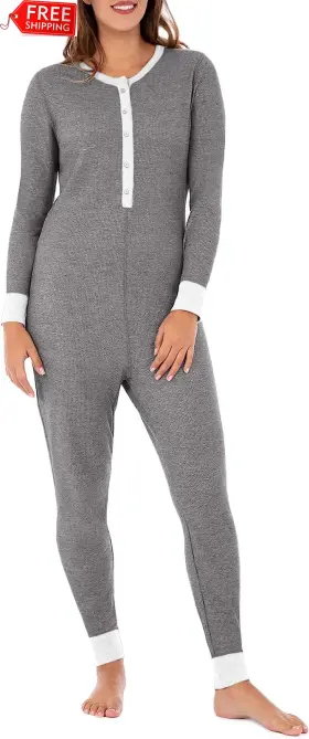 Fruit Of The Loom 744110082180 Womens Micro Waffle Premium Thermal Union Suit