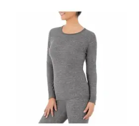 Fruit Of The Loom 761253155199 Womens Thermal Waffle Crew Size Xs Color Gray Beyond Soft New