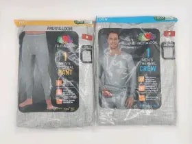 Fruit Of The Loom 761253155656 Mens Thermal Crew 38-40 And Pants 32-34 Both Medium
