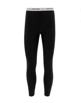 Fruit Of The Loom 761253156271 Men S Size M 32-34 Thermal Pants Base Layer Black Soot