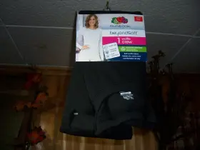 Fruit Of The Loom 761253226158 Womens Thermal Long Sleeve Top Shirt Size Smal 4-6 Black New
