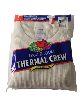 Fruit Of The Loom 761253294621 Mens Natural Longsleeves Thermal Crew Knit Shirt 3xl