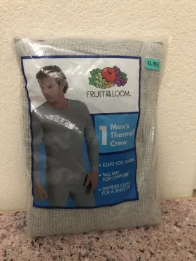 Fruit Of The Loom 761253528818 Xl Men S Thermal Crew- New In Package