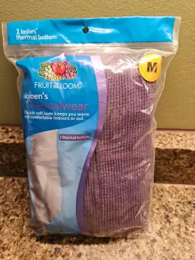 Fruit Of The Loom 761253561983 Thermal Underwear Waffle Pants Women M 9-10 Purple New