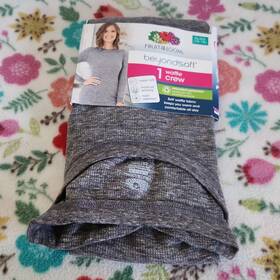 Fruit Of The Loom Fllls1h3 Beyondsoft Waffle Crew Thermal Top Women Xl Smoke Junction