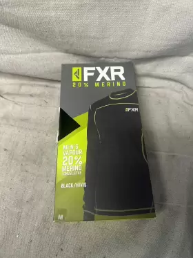 191306-1065-10 Fxr Men S Vapour 20% Merino Longsleeve Black/hi-vis M
