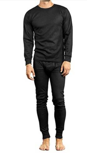 Galaxy 786935486118 By Harvic 2-piece Lightweight Thermal Set Black Size L