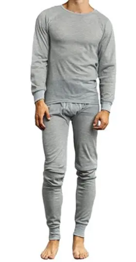 Galaxy 786935486293 By Harvic 2-piece Lightweight Thermal Set Heather Grey Size L