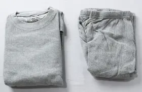 M2th-480hg Galaxy By Harvic P/m2th-480hg/l Mens Lightweight 2-piece Thermal Set Wr4 Heather Gray Large