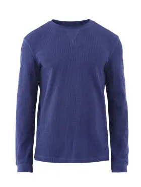 George 887512244883 Men S 3xl Long Sleeve Thermal Crew Tee Top Super Soft Estate Blue
