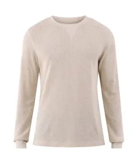 George 887512244890 Men S 3xl Long Sleeve Thermal Crew Tee Top Super Soft Oatmeal Heather