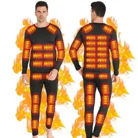 Ghkwxue 786460653097 Heated Thermal Underwear Men Women Usb 42 Zone Intelligent Thermals Top And H