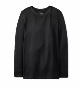 093-10-2342 Goodfellow Mens Size Medium Relaxed Fit Long Sleeve Black Thermal Under Shirt