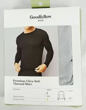 Goodfellow 191905785311 Mens Size S Gray Premium Ultra-soft Thermal Shirt Torn Box