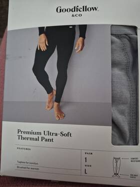 Goodfellow 191905785472 And Co Large Gray Premium Ultra Soft Thermal Pants