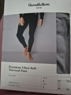 Goodfellow 191905785472 And Co Large Gray Premium Ultra Soft Thermal Pants