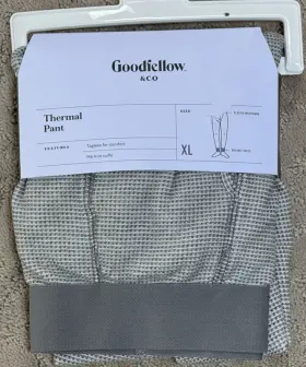 Goodfellow 196761571245 And Co Mens Size Xl Long Johns Thermal Pants Heather Gray Rib Cuffs