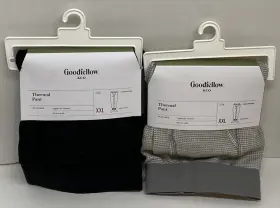 Goodfellow 196761571436 And Co Xxl Thermal Pant Lot 2-pair Black Gray Base Layer Activewear