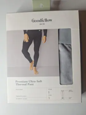 Goodfellow 196761571481 Mens Premium Ultra Soft Thermal Pants Tagless Size S 31-32 Gray