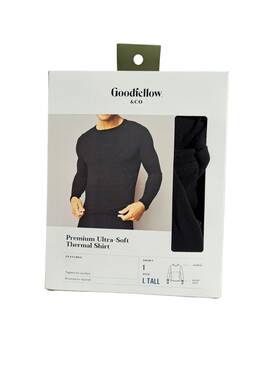 Goodfellow & Co 191905785243 New And Mens Premium Ultra-soft Thermal Shirt Black Size L 42-44