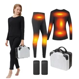 Gpiopgho 701257413249 Womens Thermal Underwear Set Usb Electric Heated Long John