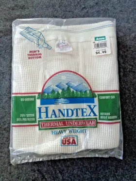 Handtex 049339000244 Vintage Men S Heavy Weight Thermal Underwear Bottom Size M