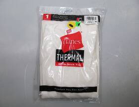 Hanes 043935124830 Vintage Thermal Shirt Mens M Crew Neck New Nos Nip Y2k 2000