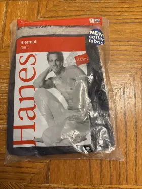 Hanes 043935127824 New With Tags Vintage Hanesr Men Thermal Pants 2xl Blue