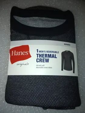 Hanes 058185884441 Reversible Thermal Crew Shirt Large 42 Inch 44