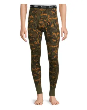 Hanes 058185884649 Men S Size 2xl Thermal Pants Bottoms Tagless Comfort Elastic Band Camo