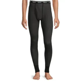 Hanes 058185884656 Originals Raschel Reversible Knit Pant Thermal Bottom Black Nwt Size L