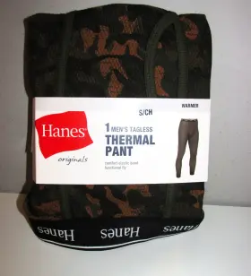 Hanes 058185884793 Mens Thermal Base Layer Pants Size Sm 30-32 Brand New In Package