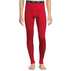 Hanes 058185884830 Originals Raschel Reversible Knit Pant Thermal Bottom Red Nwt Size Xl
