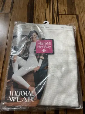 15763 Hanes 075338966915 Vintage New 1997 Her Way Thermal Wear Bottom Women S Size M Rn#15763