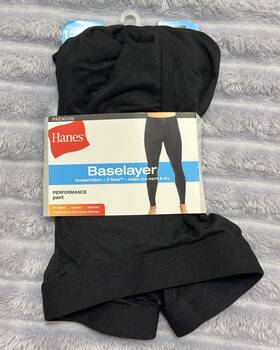 Hanes 9thtp1 Mens Baselayer Performance Thermal Long Johns Black Xl Moisture Wicking