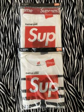 Hanes Fw21 Supreme Bones Thermal Crew And Pant Set