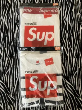 Fw21 Hanes Supreme Bones Thermal Crew And Pant Set