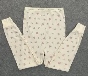 Th20h3 Hanes Vintage 1990s Her Way Thermal Wear 2xl Floral Bottom Style