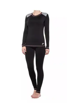 Head 636458193744 Womens Brushed Base Layer Legging Pants Shirt Set Size Xl Black Nwt