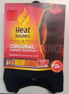 Heat Holders 826590044893 Original Thermal Underwear Women S Long Sleeve Crew Black Size Xl