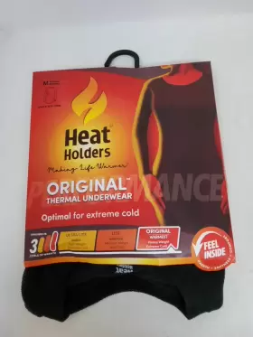 Heat Holders 886590044880 Original Thermal Underwear Women S Long Sleeve Crew Black Size M