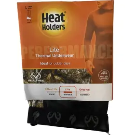 Heat Holders 886590076973 New Lite Thermal Underwear Mens L Long Pants Camo/black